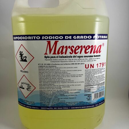 hipoclorito apto para la desinfeccion de agua de bebida