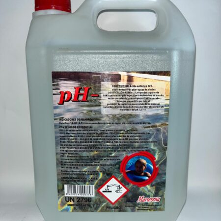ph reductor piscina 5 litros para ajustar el pH del agua