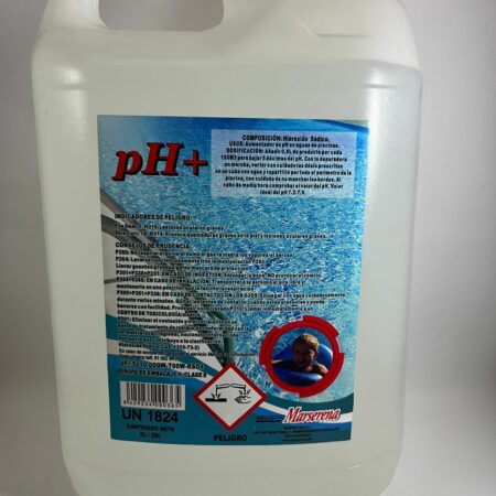PH + incrementador 5L para aumentar el pH del agua de la piscina