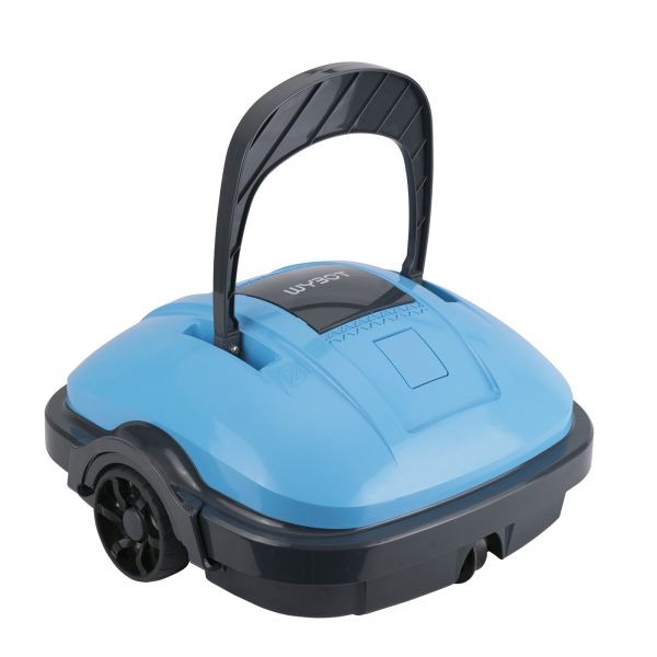 Limpiafondos Spyder eléctrico limpiando el fondo de la piscina